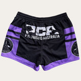 Footy Shorts - Black/Purple