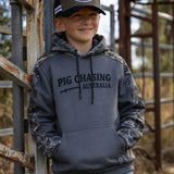 Kids Real Camo Hoodie - Charcoal