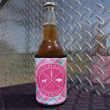 Pink/Green Plaid Stubby Cooler