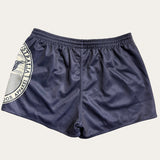 Bucking Boar Footy Shorts - Navy/Cream - Zip Pockets