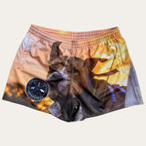 Pig Dog Sunset Footy Shorts