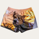 Pig Dog Sunset Footy Shorts