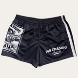 Raging Boar Footy Shorts - Black