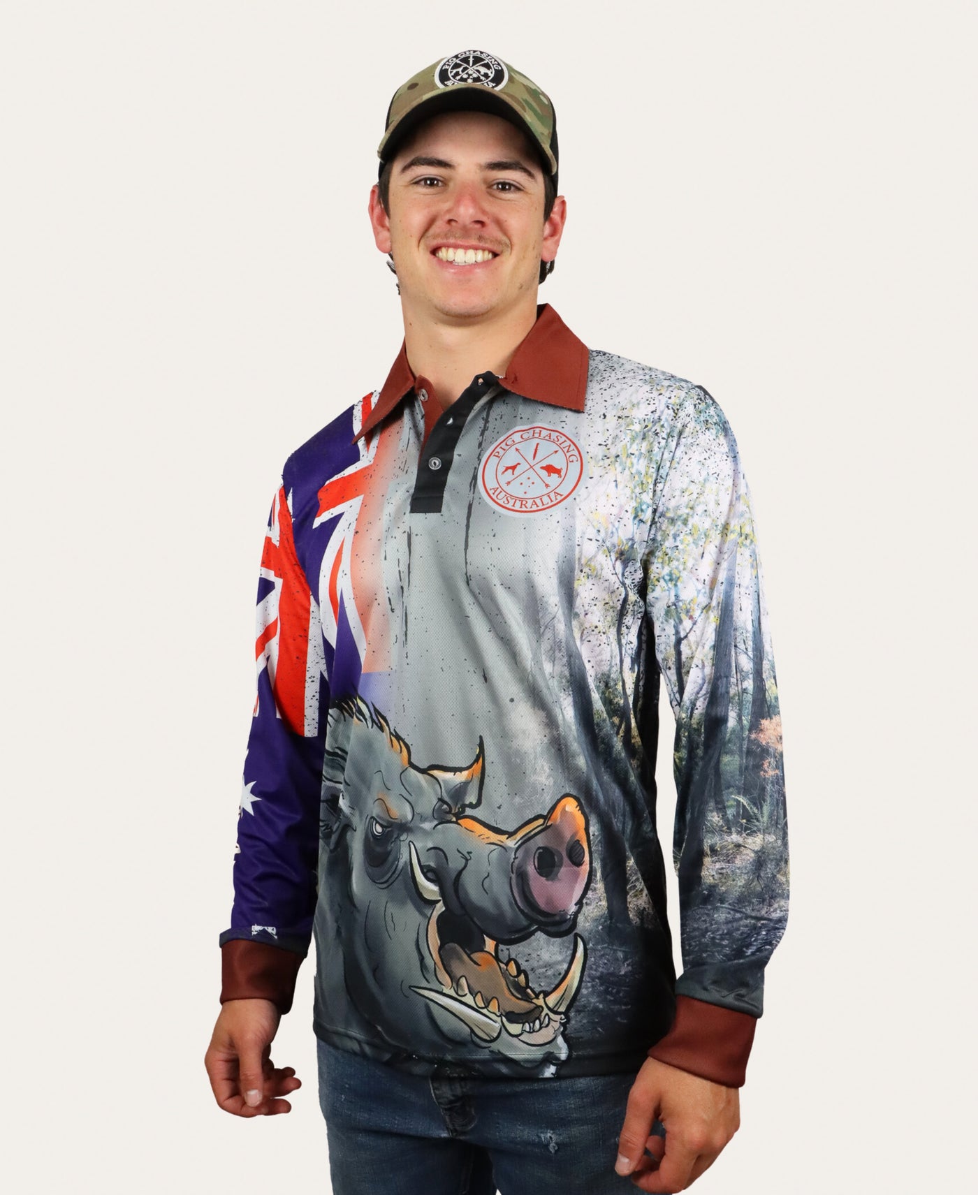 Long Sleeve Fishing Shirt - Aussie Hunter