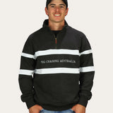 Half Zip Jumper - Black/White