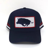 Signature Boar Trucker Cap - Navy/Red