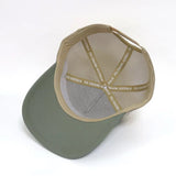 Green/Tan Cursive Trucker Cap