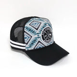 Blue/Black Aztec Trucker Cap