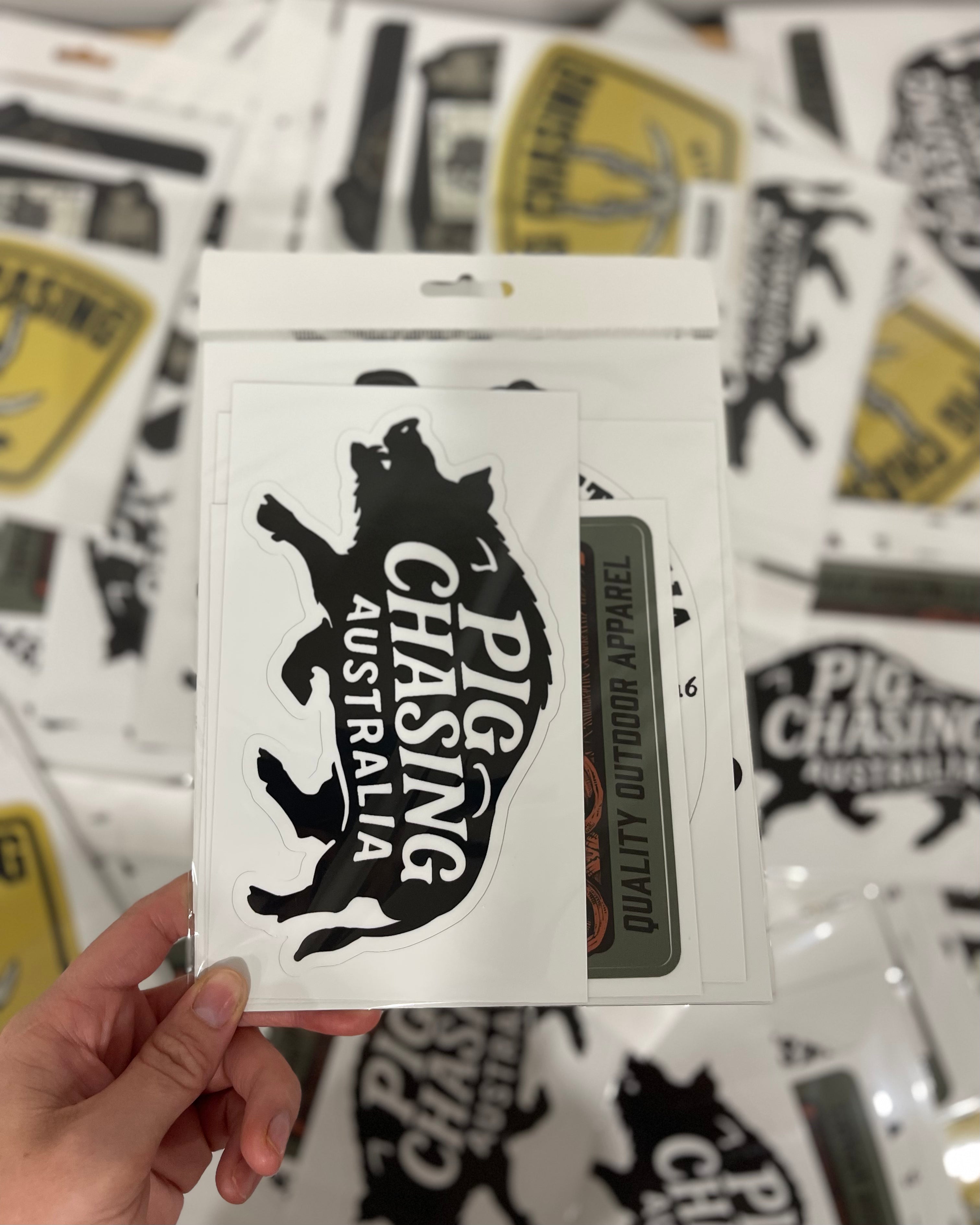 Paper Chasing Sticker Country Sticker Pack – Pig Chasing Australia