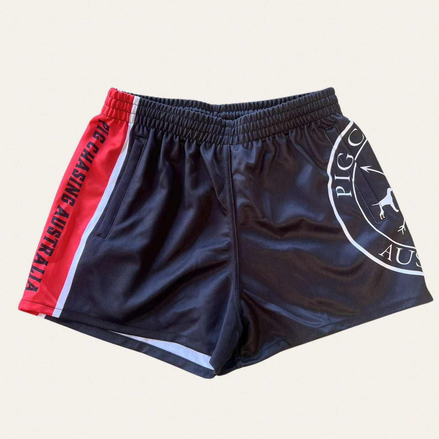 Mitch Stripe Shorts- Red