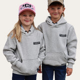 Kids Raise The Flag Hoodie - Grey Marle
