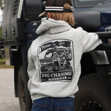Kids Raise The Flag Hoodie - Grey Marle