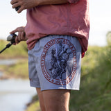 Boar Rider Footy Shorts - Grey - Zip Pockets