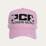 Lilac Checked Trucker Cap