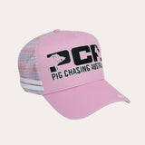 Lilac Checked Trucker Cap