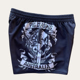 Hog Skull Footy Shorts - Black