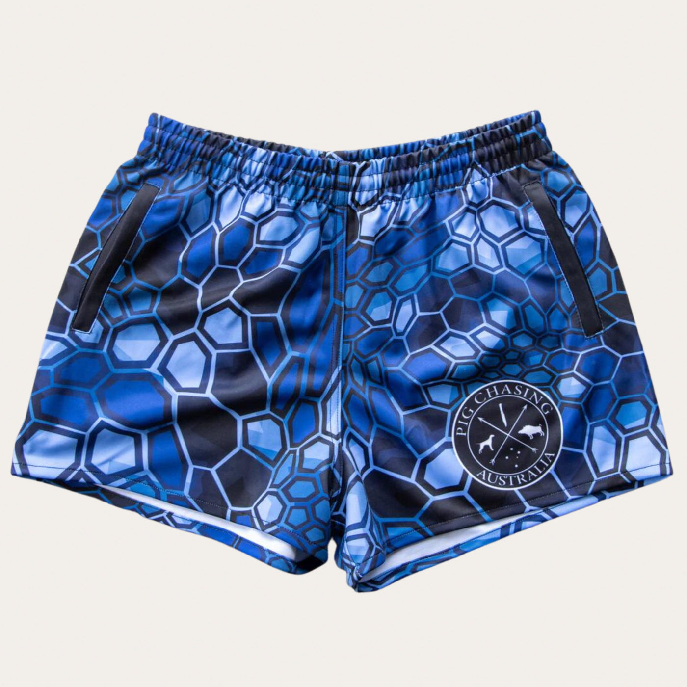 Digital Camo Footy Shorts - Blue